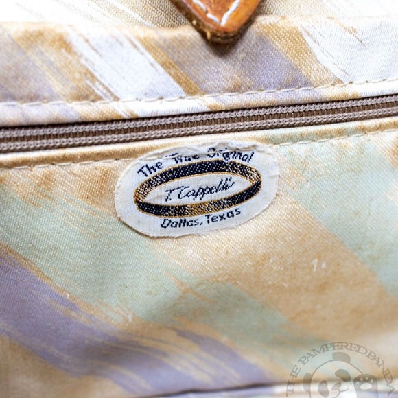 T Cappelli Southwest Plano Texas Caramel Brown Alligator Leather Satchel Handbag - Picture 7 of 8